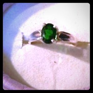 Natural Chrome Diopside Sterling Silver Ring